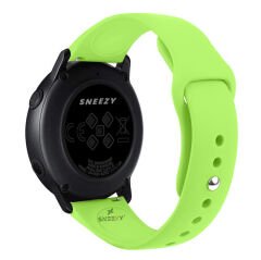 Samsung Gear S3 Frontier R760 – S3 Classic R770 22mm Uyumlu PureLux Soft Silikon Kordon Yeşil - Yeşil