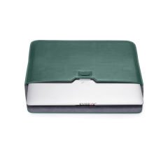 Sneezy Macbook Pro 16 İnç A2141 Uyumlu PortaPivo Standlı Deri Taşıma Çantası Haki - Haki