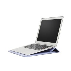 Sneezy Macbook Pro 16 İnç A2141 Uyumlu PortaPivo Standlı Deri Taşıma Çantası Lila - Lila