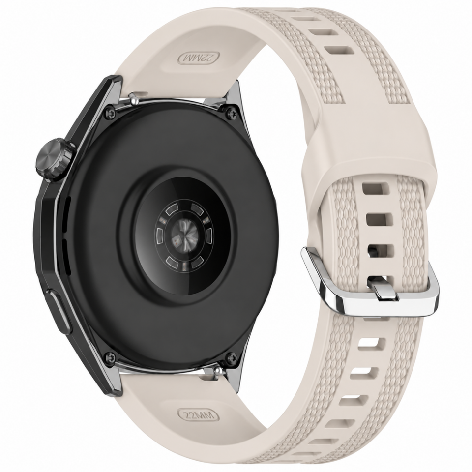 Sneezy Xiaomi Watch S4 46mm Uyumlu TPUFlex Çift Şerit Örgü Desenli Silikon Kordon