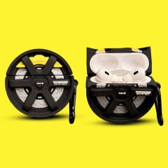 Apple AirPods 1/2 Nesil Uyumlu Kopçalı Spor Araba Jant Tasarımlı Silikon Kılıf Kırmızı