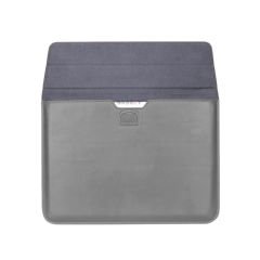 Sneezy Macbook Pro 13 İnç M1 A2338 Uyumlu PortaPivo Standlı Deri Taşıma Çantası Koyu Gri - Koyu Gri