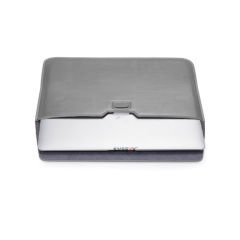 Sneezy Macbook Pro 13 İnç M1 A2338 Uyumlu PortaPivo Standlı Deri Taşıma Çantası Koyu Gri - Koyu Gri