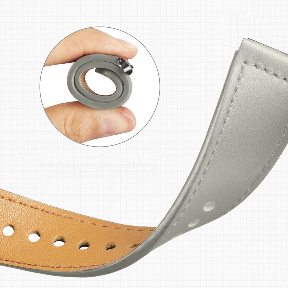 Huawei Watch GT5 Pro 46mm İle Uyumlu Premium Classic Deri Görünümlü Kordon