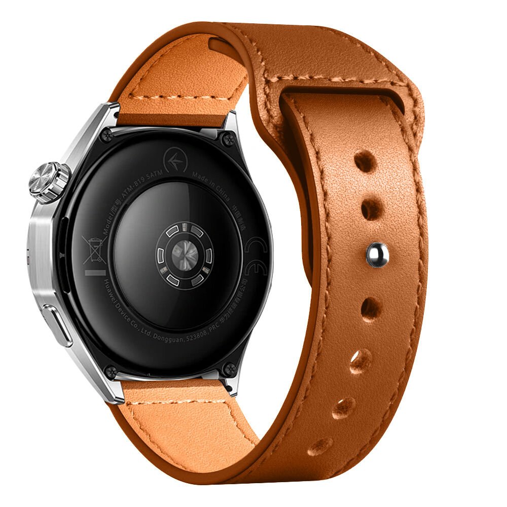 Huawei Watch GT5 Pro 46mm İle Uyumlu Premium Classic Deri Görünümlü Kordon