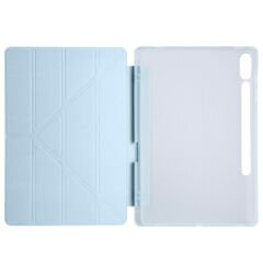 Samsung Galaxy Tab S10 Ultra X920 14.6 İnç Katlanabilir Kalemlikli Standlı Akıllı Kılıf Mavi