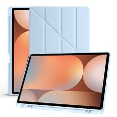 Samsung Galaxy Tab S10 Ultra X920 14.6 İnç Katlanabilir Kalemlikli Standlı Akıllı Kılıf Mavi