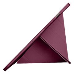 Samsung Galaxy Tab S10 Ultra X920 14.6 İnç Katlanabilir Kalemlikli Standlı Akıllı Kılıf Mürdüm