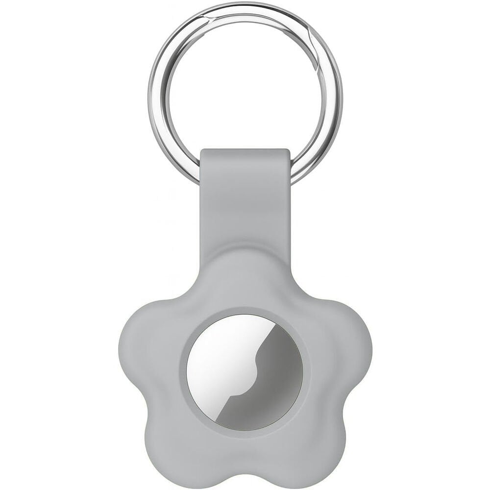 Sneezy AirTag ile uyumlu Silikon Çiçek Anahtarlık Kılıf