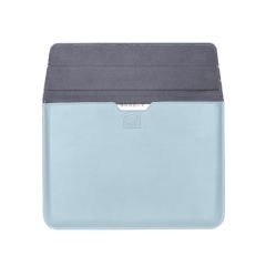 Sneezy Macbook Pro 13 İnç M1 A2338 Uyumlu PortaPivo Standlı Deri Taşıma Çantası Mavi - Mavi