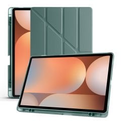 Samsung Galaxy Tab S9 Ultra X910 14.6 İnç Katlanabilir Kalemlikli Standlı Akıllı Kılıf Haki