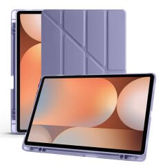 Samsung Galaxy Tab S9 Ultra X910 14.6 İnç Katlanabilir Kalemlikli Standlı Akıllı Kılıf Lavanta
