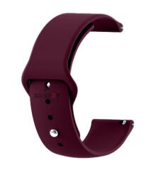 Huawei Watch Ultimate – Watch Buds 22mm Uyumlu PureLux Soft Silikon Kordon Koyu Mor - Koyu Mor