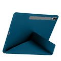 Samsung Galaxy Tab S9 Plus X810 12.4 İnç Katlanabilir Kalemlikli Standlı Akıllı Kılıf Petrol