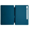 Samsung Galaxy Tab S9 Plus X810 12.4 İnç Katlanabilir Kalemlikli Standlı Akıllı Kılıf Petrol