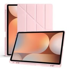 Samsung Galaxy Tab S9 Ultra X910 14.6 İnç Katlanabilir Kalemlikli Standlı Akıllı Kılıf Pembe