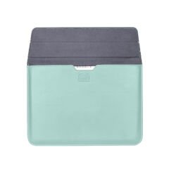 Sneezy Macbook Pro 13 İnç A2251 Uyumlu PortaPivo Standlı Deri Taşıma Çantası Turkuaz - Turkuaz