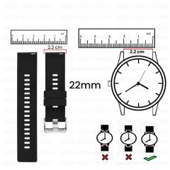 Huawei Watch Ultimate – Watch Buds 22mm Uyumlu PureLux Soft Silikon Kordon Lacivert - Lacivert