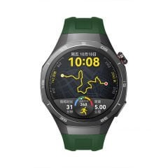 Huawei Watch Gt5 Pro 46mm İle Tam Uyumlu Kordon Metal Tokalı Yumuşak Silikon Kordon Kayış Haki