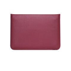 Sneezy Macbook Pro 13 İnç A2289 Uyumlu PortaPivo Standlı Deri Taşıma Çantası Koyu Kırmızı - Koyu Kırmızı