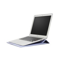 Sneezy Macbook Pro 13 İnç A2289 Uyumlu PortaPivo Standlı Deri Taşıma Çantası Lila - Lila