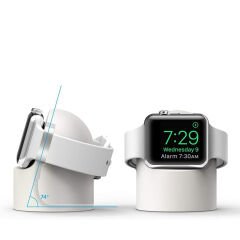Apple Watch Uyumlu Silikon Akıllı Saat Şarj Standı Beyaz