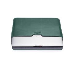 Sneezy Macbook Air 13.3 İnç M1 A2337 Uyumlu PortaPivo Standlı Deri Taşıma Çantası Haki - Haki