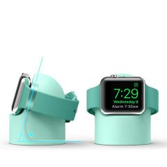 Apple Watch Uyumlu Silikon Akıllı Saat Şarj Standı Mint