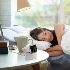 Apple Watch 7 8 9 10 İle Uyumlu Silikon Akıllı Saat Şarj Standı ve Typ-c Şarj Kablosu