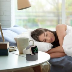 Apple Watch 7 8 9 10 İle Uyumlu Silikon Akıllı Saat Şarj Standı ve Typ-c Şarj Kablosu