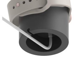 Apple Watch 7 8 9 10 İle Uyumlu Silikon Akıllı Saat Şarj Standı ve Typ-c Şarj Kablosu Gri