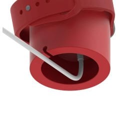 Apple Watch 7 8 9 10 İle Uyumlu Silikon Akıllı Saat Şarj Standı ve Typ-c Şarj Kablosu Kırmızı