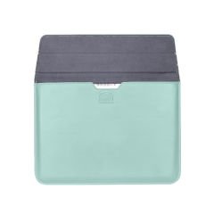 Sneezy Macbook Air 13.3 İnç M1 A2337 Uyumlu PortaPivo Standlı Deri Taşıma Çantası Turkuaz - Turkuaz