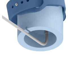 Apple Watch 7 8 9 10 İle Uyumlu Silikon Akıllı Saat Şarj Standı ve Typ-c Şarj Kablosu Mavi