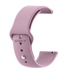 Huawei Watch GT3 Elite-Active 46mm-GT3 Pro-GT3 Se 22mm Uyumlu PureLux Soft Silikon Kordon Lila - Lila