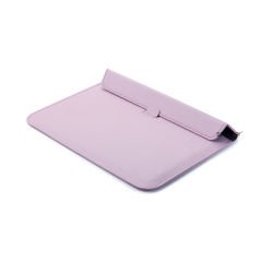 Sneezy Macbook Air 13.3 İnç A1932 Uyumlu PortaPivo Standlı Deri Taşıma Çantası Pembe - Pembe