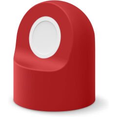 Apple Watch 2 3 4 5 6 İle Uyumlu Silikon Akıllı Saat Şarj Standı ve  USB Şarj Kablosu Kırmızı