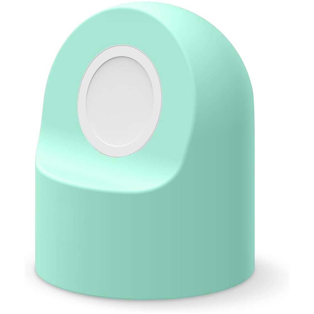 Apple Watch 2 3 4 5 6 İle Uyumlu Silikon Akıllı Saat Şarj Standı ve  USB Şarj Kablosu Mint