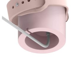 Apple Watch 2 3 4 5 6 İle Uyumlu Silikon Akıllı Saat Şarj Standı ve  USB Şarj Kablosu Pudra