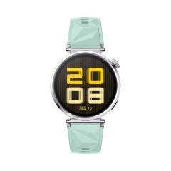 Sneezy Huawei Watch GT5 Pro 42mm İle Uyumlu Prism Metal Tokalı Soft Yumuşak Silikon Kordon Mint