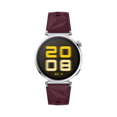 Sneezy Huawei Watch GT5 Pro 42mm İle Uyumlu Prism Metal Tokalı Soft Yumuşak Silikon Kordon Mürdüm