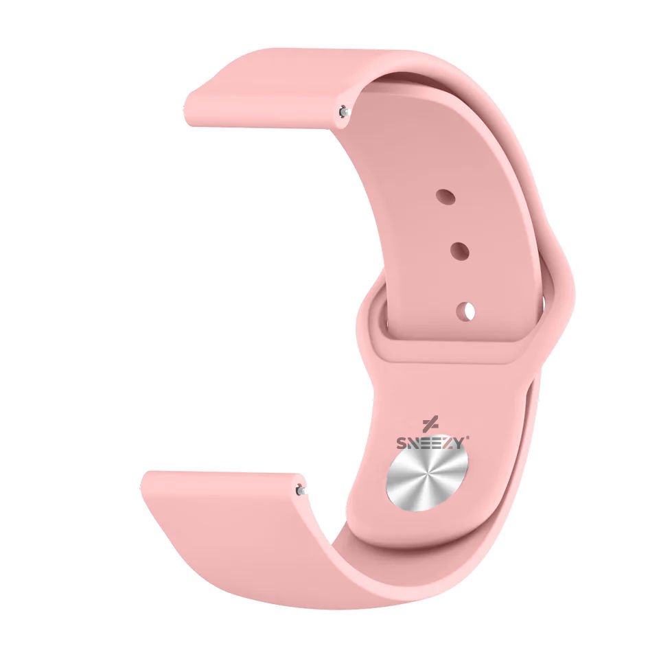 Huawei Watch GT2 Elite-Sport-Classic 46mm-GT2 Pro 22mm Uyumlu PureLux Soft Silikon Kordon Pembe - Pembe