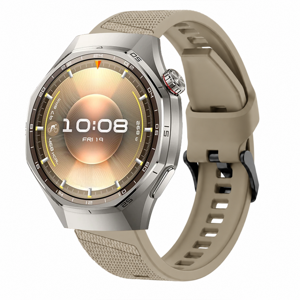 Sneezy Huawei Watch GT 6 Pro 46mm Uyumlu Slash Örgü Desenli Sportif Silikon Saat Kordonu