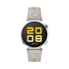 Sneezy Huawei Watch GT5 Pro 42mm İle Uyumlu Prism Metal Tokalı Soft Yumuşak Silikon Kordon Starlight