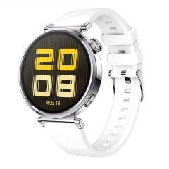 Sneezy Huawei Watch GT5 41mm İle Uyumlu Prism Metal Tokalı Soft Yumuşak Silikon Kordon