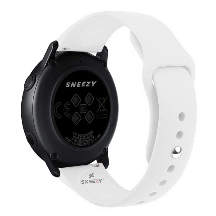 Huawei Watch GT Runner-Sport 46mm- GT2 E 22mm Uyumlu PureLux Soft Silikon Kordon Beyaz - Beyaz