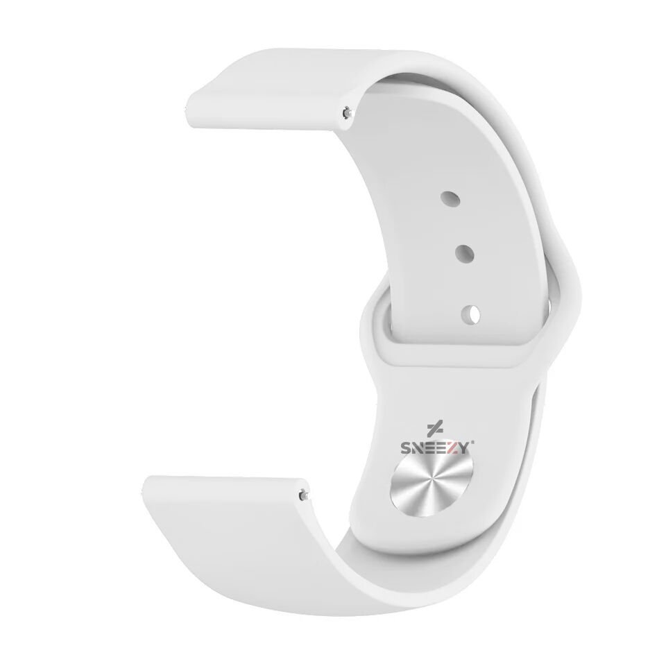 Huawei Watch GT Runner-Sport 46mm- GT2 E 22mm Uyumlu PureLux Soft Silikon Kordon Beyaz - Beyaz