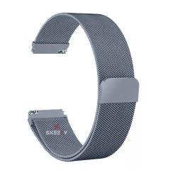 Honor Magic Watch 2 – Watch Magic – Watch Gs3 22mm Uyumlu Woven Wire Tasarım Metal Hasır Kordon Koyu Gri