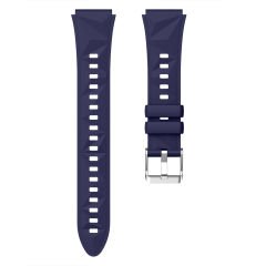 Sneezy Huawei Watch GT5 41mm İle Uyumlu Prism Metal Tokalı Soft Yumuşak Silikon Kordon Lacivert