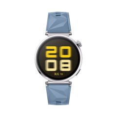 Sneezy Huawei Watch GT5 41mm İle Uyumlu Prism Metal Tokalı Soft Yumuşak Silikon Kordon Mavi